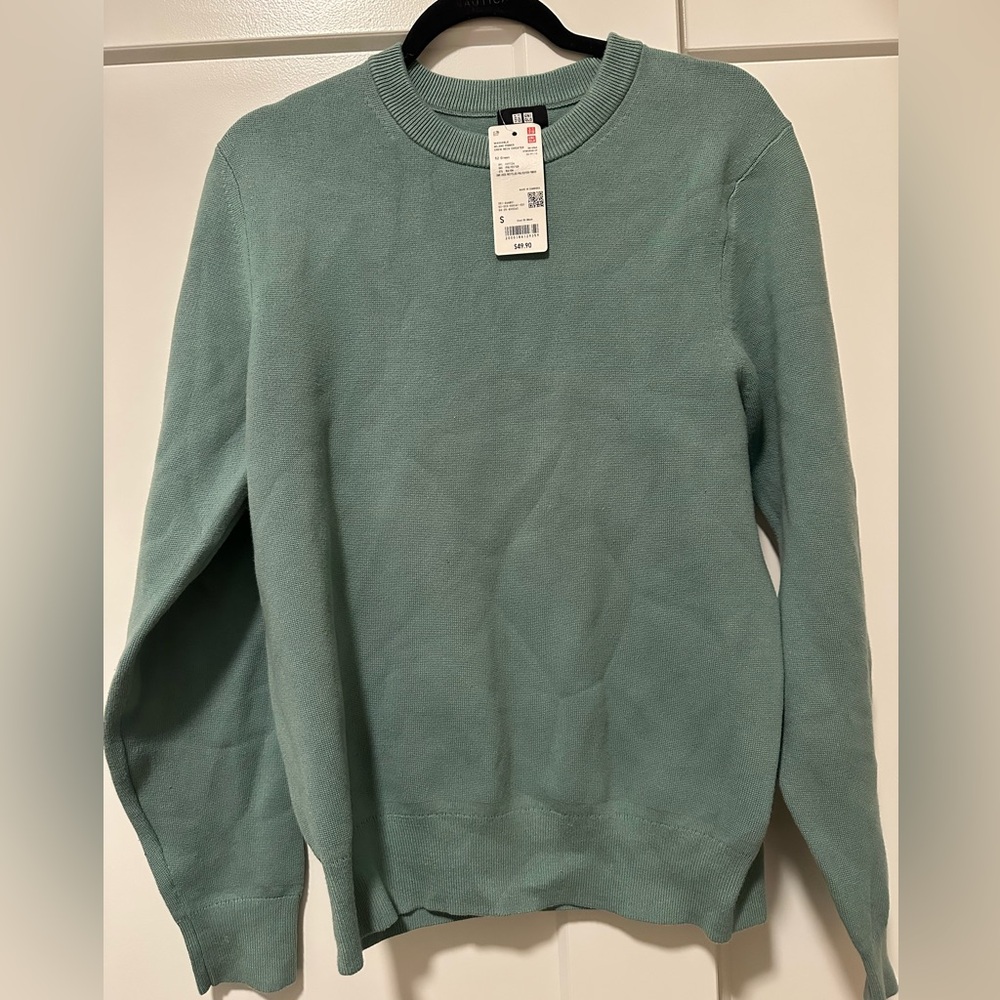 Uniqlo Unisex Teal Crewneck Sweater